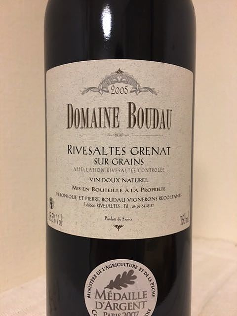Dom. Boudau Rivesaltes Grenat Sur Grains