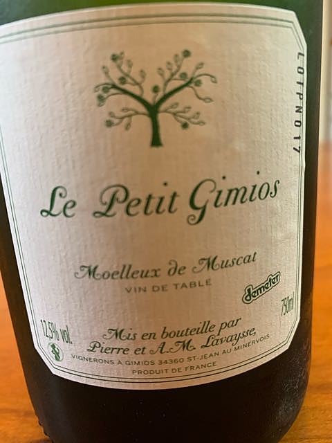 Le Petit Gimios Moelleux de Muscat(レ・プティ・ジミオ モワルー・ド・ミュスカ)