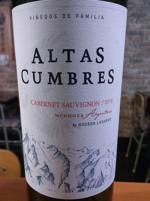 Altas Cumbres Cabernet Sauvignon(アルタス・クンブレス カベルネ・ソーヴィニヨン)