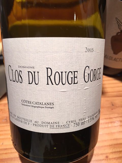 Dom. Clos du Rouge Gorge Côtes Catalanes Blanc(ドメーヌ・クロ・デュ・ルージュ・ゴルジュ コート・カタラン ブラン)