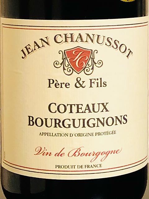 Jean Chanussot Père & Fils Côteaux Bourguignons Rouge(ジャン・シャヌソ コトー・ブルギニヨン ルージュ)