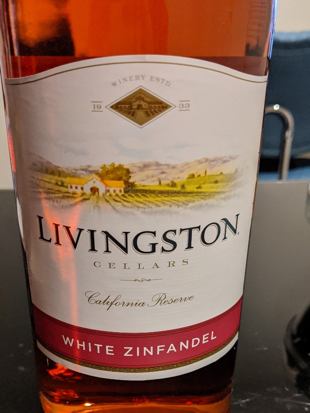 Livingston Cellars White Zinfandel(リヴィングストン・セラーズ Vinica 無料のワインアプリ