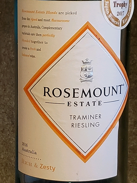 Rosemount Estate Traminer Riesling(ローズマウント・エステート トラミネル リースリング)