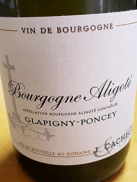 J. Cacheux Bourgogne Aligoté Glapigny Poncey