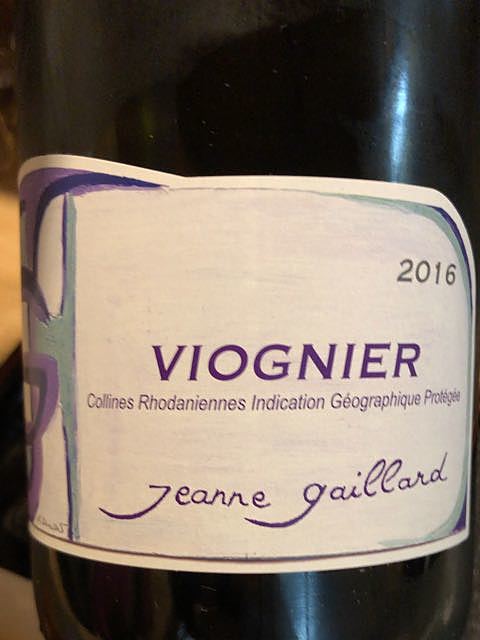 Jeanne Gaillard Viognier(ジャンヌ・ガイヤール ヴィオニエ)