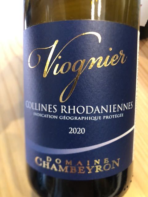 Dom. Chambeyron Collines Rhôdaniennes Viognier(ドメーヌ・シャンベイロン コリンヌ・ローダニエンヌ ヴィオニエ)