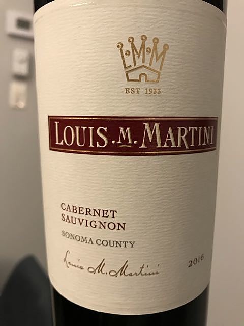 Louis M. Martini Cabernet Sauvignon Sonoma County(ルイス M. マティーニ カベルネ・ソーヴィニヨン ソノマ・カウンティ)