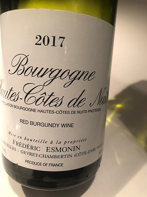 Frédéric Esmonin Bourgogne Hautes Côtes de Nuits Rouge
