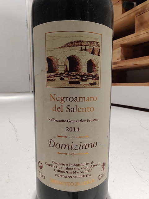 Cantine due Palme Domiziano Negroamaro del Salento(カンティーネ・デュエ・パルメ ドミツィアーノ ネグロアマーロ サレント)