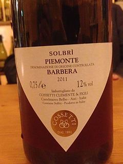 Cossetti Solbri Piemonte Barbera