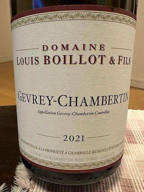 Dom. Louis Boillot & Fils Gevrey Chambertin(ドメーヌ・ルイ・ボワイヨ ジュヴレ・シャンベルタン)