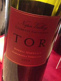 TOR Cabernet Sauvignon Howell Mountain Cimarossa Vineyard(トアー カベルネ・ソーヴィニヨン ハウエル・マウンテン シマロッサ・ヴィンヤード)