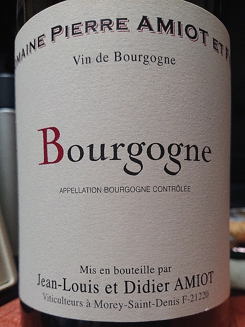 Dom. Pierre Amiot et Fils Bourgogne Rouge(ドメーヌ・ピエール・アミオ・エ・フィス ブルゴーニュ ルージュ)