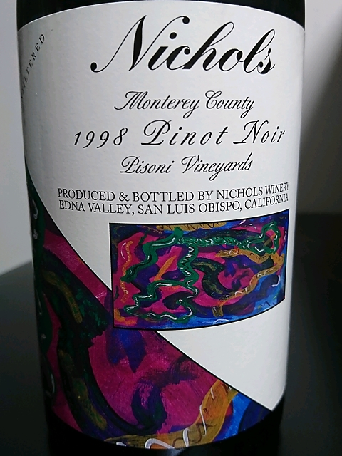 Nichols Monterey County Pinot Noir Pisoni Vineyards(ニコルス モンテレイ・カウンティ ピノ・ノワール ピソーニ・ヴィンヤード)
