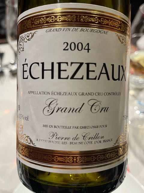 Pierre de Crillon Echézeaux Grand Cru(ピエール・デ・クリヨン