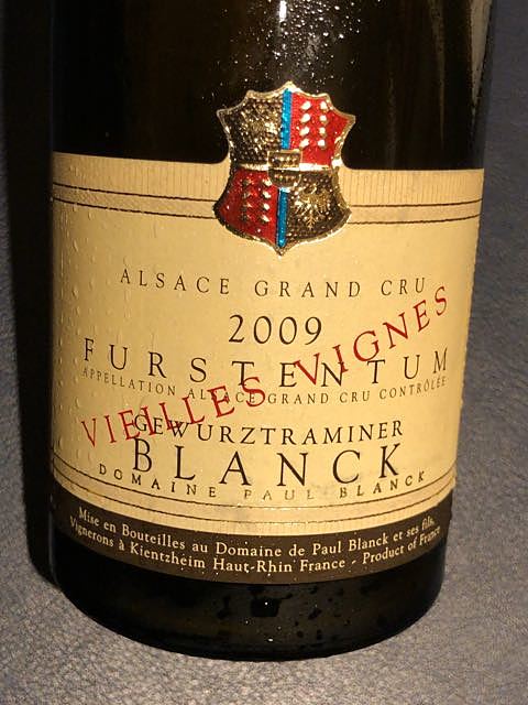 Blanck Gewürztraminer Grand Cru Furstentum Vieilles Vignes(ブランク ゲヴュルツトラミネール グラン・クリュ ファーステンタム ヴィエイユ・ヴィーニュ)