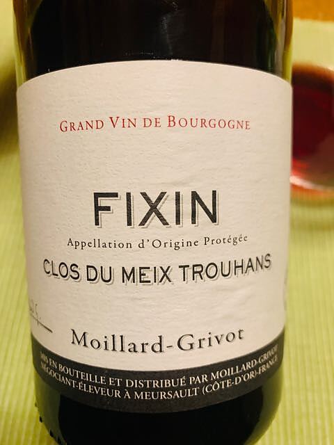 Moillard Grivot Fixin Clos du Meix Trouhans