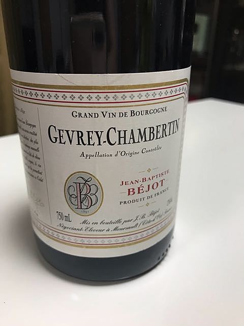 Jean Baptiste Béjot Gevrey Chambertin(ジャン・バティスト・ベショー ジュヴレ・シャンベルタン)