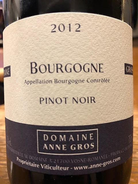 Dom. Anne Gros Bourgogne Pinot Noir(ドメーヌ・アンヌ・グロ ブルゴーニュ ピノ・ノワール)