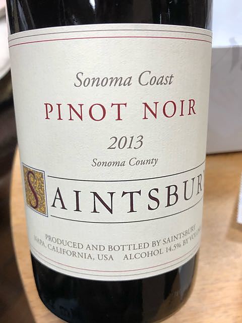 Saintsbury Sonoma Coast Pinot Noir(セインツベリー ソノマ・コースト ピノ・ノワール)