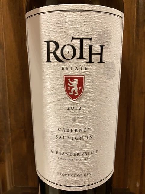 Roth Estate Cabernet Sauvignon Alexander Valley