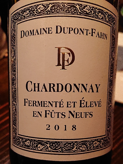 Dom. Dupont Fahn Chardonnay Fûts Neufs(ドメーヌ・デュポン・ファン シャルドネ フュ・ヌフ)