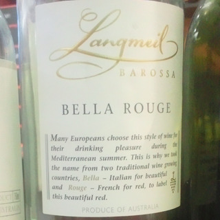 Langmeil Bella Rouge Cabernet Rosé(ラングメイル ベラ・ルージュ カベルネ ロゼ)