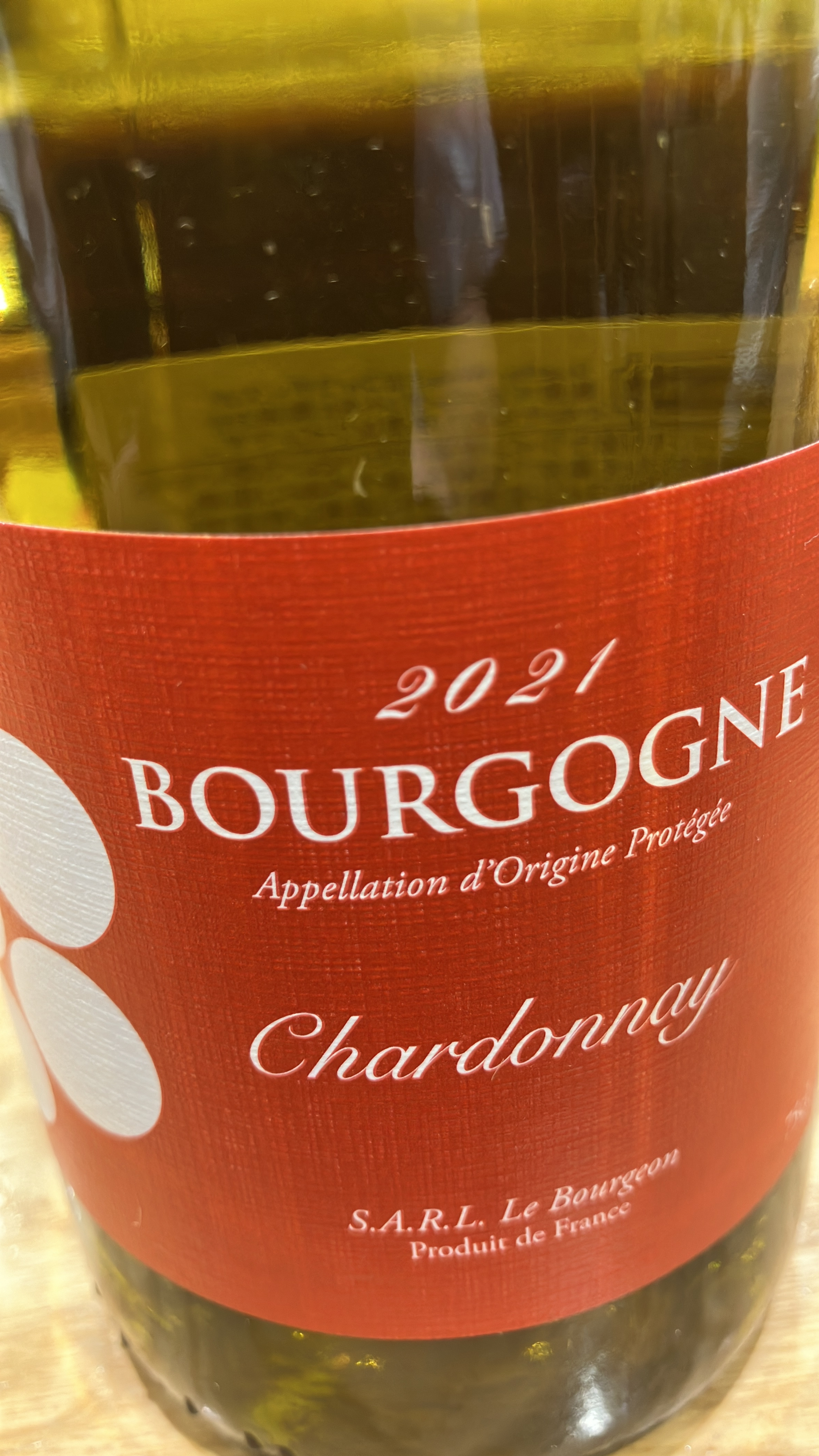 Le Bourgeon Bourgogne Chardonnay 2021(ル・ブルジョン