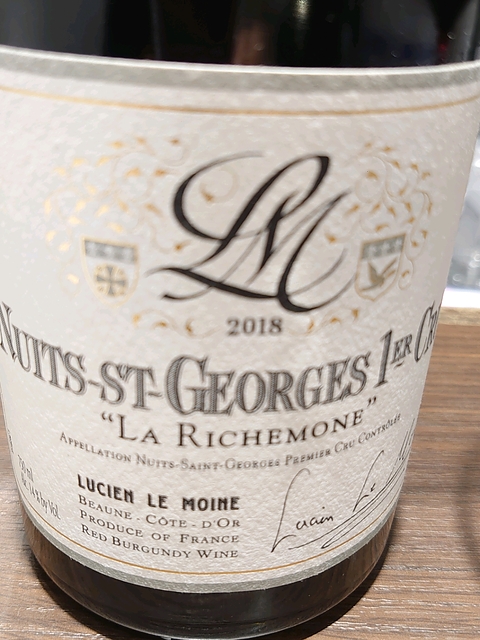 Lucien Le Moine Nuits St Georges 1er Cru La Richemone(ルシアン・ル・モワンヌ ニュイ・サン・ジョルジュ プルミエ・クリュ ラ・リシュモーヌ)