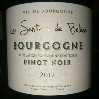 Les Sentiers de Beléne Bourgogne Pinot Noir