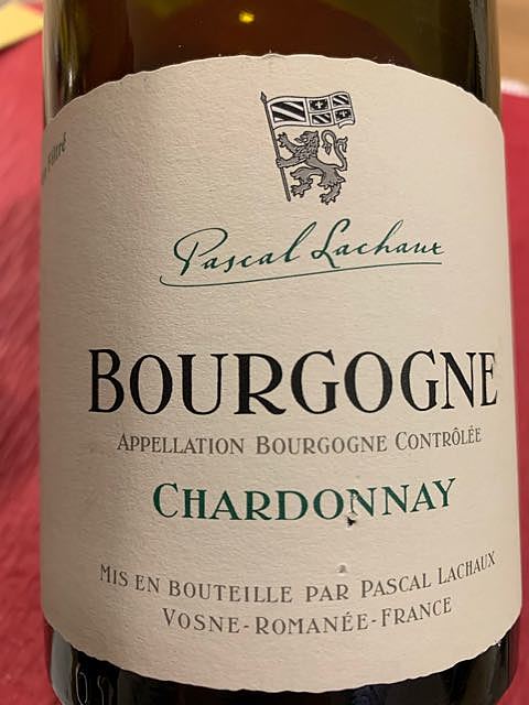 Pascal Lachaux Bourgogne Chardonnay(パスカル・ラショー ブルゴーニュ シャルドネ)