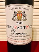 Ch. Saint Nicolas Fronsac(2000)