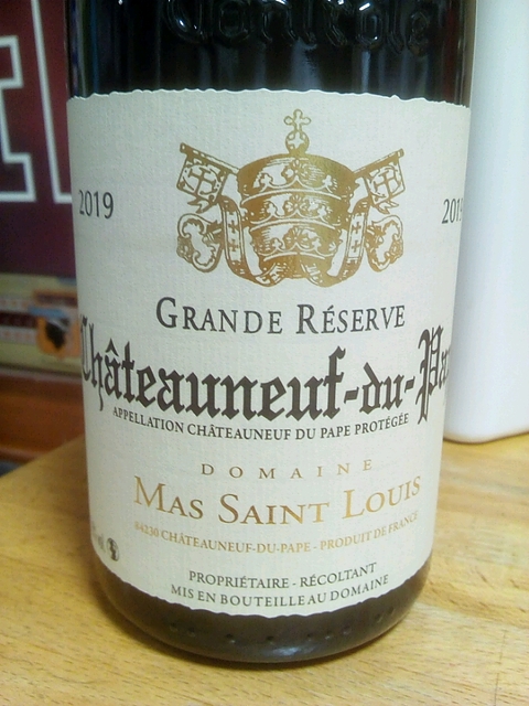 Mas Saint Louis Châteauneuf du Pape Grand Réserve Rouge(マス・サン・ルイ シャトーヌフ・デュ・パプ グラン・レゼルヴ ルージュ)