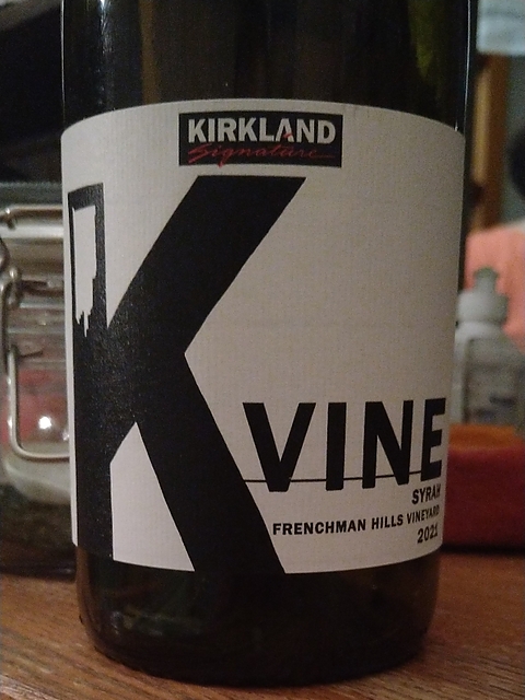 Kirkland Signature K Vine Syrah Frenchman Hills Vineyard(カークランド・シグネチャー シラー フレンチマン・ヒルズ・ヴィンヤード)