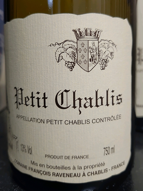 Dom. François Raveneau Petit Chablis(ドメーヌ・フランソワ・ラヴノー プティ・シャブリ)