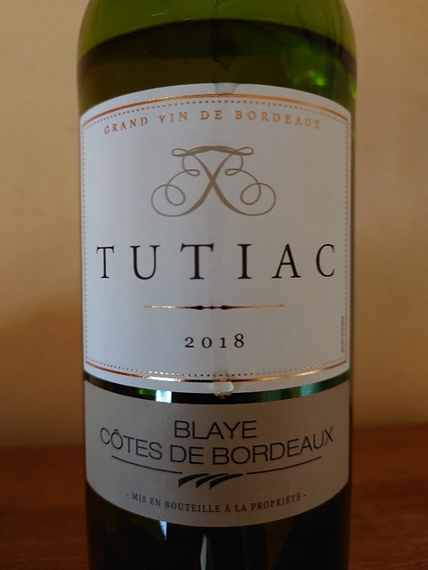 Tutiac Blaye Côtes de Bordeaux Blanc(トゥティアック ブライ・コート・ド・ボルドー ブラン)