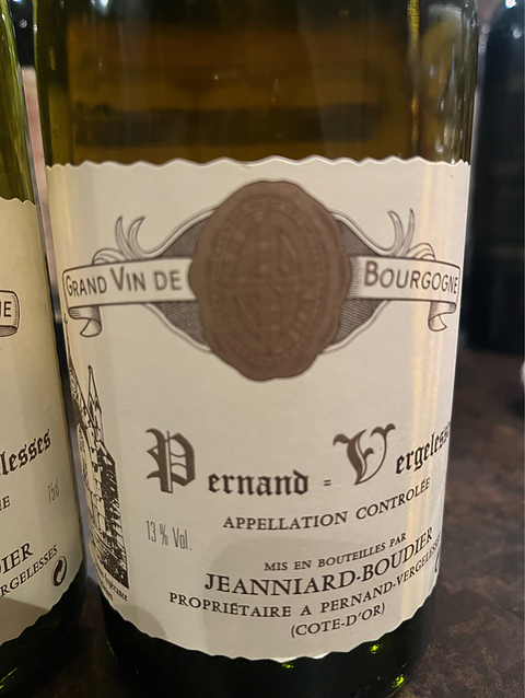 Jeanniard Boudier Pernand Vergelesses Blanc(ジャニアール・ブーディエ ペルナン・ヴェルジュレス ブラン)