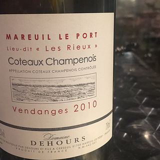 Dehours Coteaux Champenois Mareuil Le Port Lieu dit Les Rieux