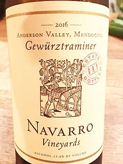 Navarro Vineyards Gewürztraminer Estate Bottled (Dry)(ナヴァロ・ヴィンヤーズ ゲヴュルツトラミネール エステート・ボトルド)