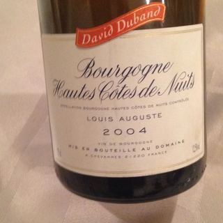 David Duband Bourgogne Hautes Côtes de Nuits Louis Auguste Blanc(ダヴィド・デュバン ブルゴーニュ オート・コート・ド・ニュイ ルイ・オーギュスト ブラン)