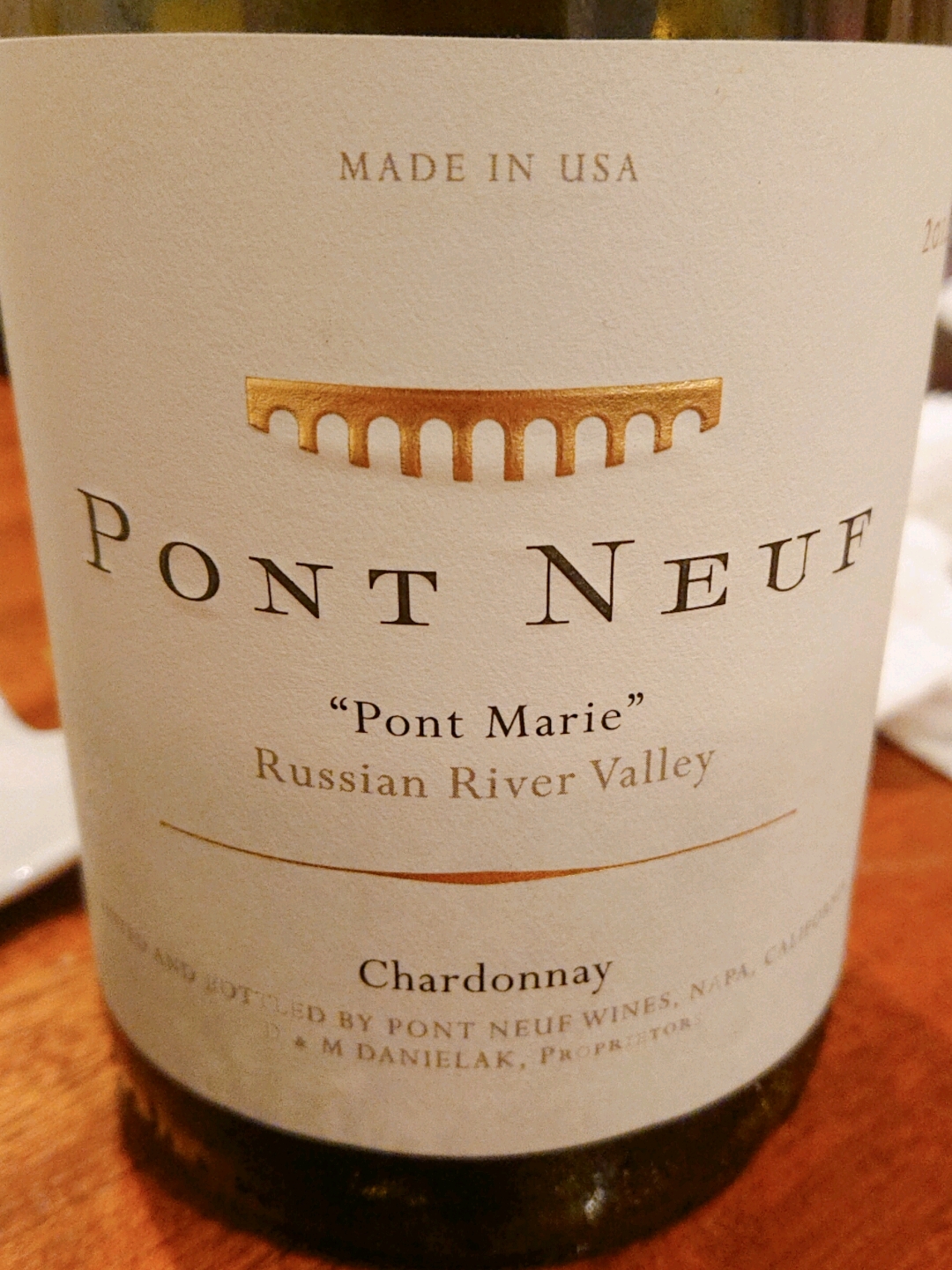 ポン・ヌフ・ワインズ　ル・ポン・マリー・シャルドネ　2019 Pont Neuf Pont Marie Chardonnay(ポン・ヌフ ポン・マリー