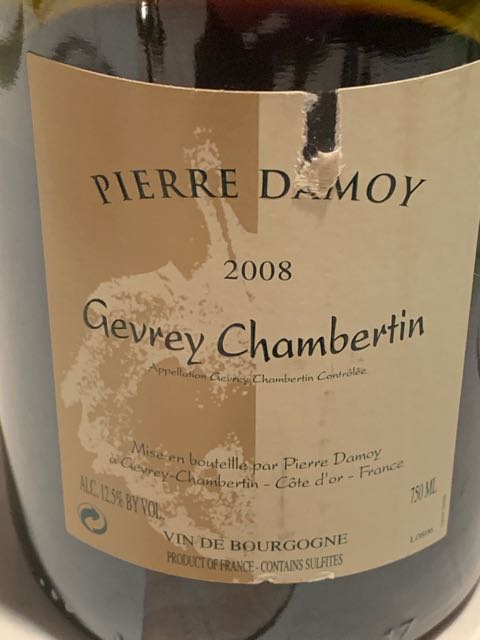 ワイン pierre damoy chambertin 2008 2008 Pierre Damoy Chambertin-Clos de Bèze - CellarTracker