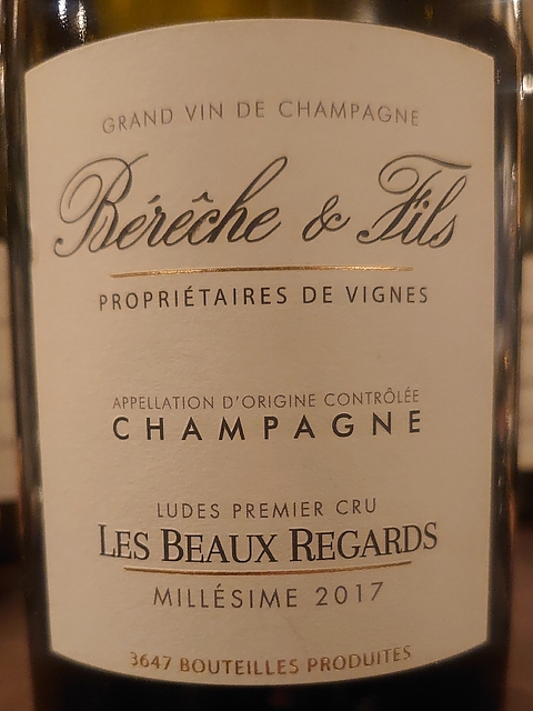 Bérèche & Fils Les Beaux Regards Ludes 1er Cru Extra Brut(ベレッシュ・エ・フィス レ・ボー・ルガール リュード プルミエ・クリュ エクストラ・ブリュット)