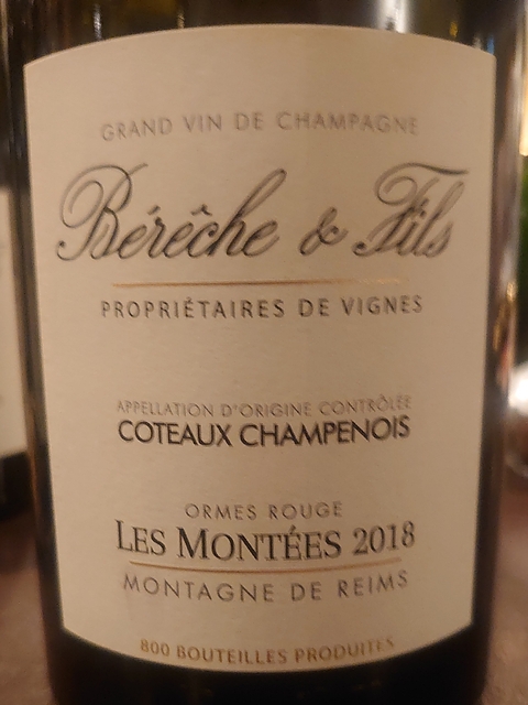 Bérèche & Fils Coteaux Champenois Les Montées Ormes Rouge