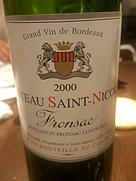 Ch. Saint Nicolas Fronsac(2000)