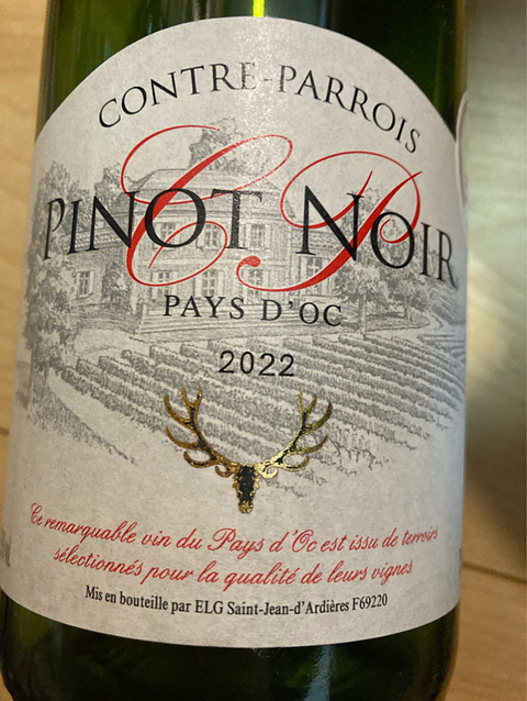 Contre Parrois Pinot Noir Pays d'Oc