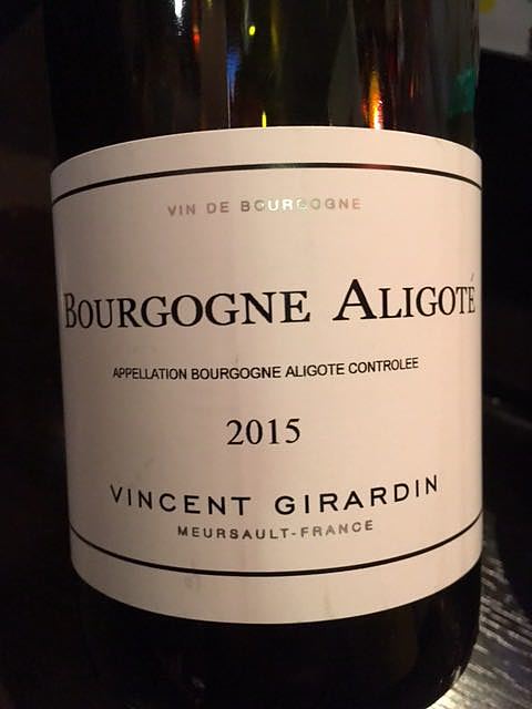 Vincent Girardin Bourgogne Aligoté(ヴァンサン・ジラルダン ブルゴーニュ・アリゴテ)