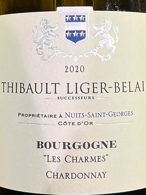 Thibault Liger Belair Bourgogne Chardonnay Les Charmes(ティボー・リジェ・ベレール ブルゴーニュ シャルドネ レ・シャルム)