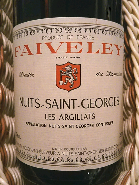 Dom. Faiveley Nuits Saint Georges Les Argillats(ドメーヌ・フェヴレ ニュイ・サンジョルジュ レ・ザルジラ)