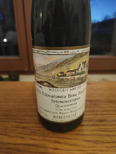 Weingut Krone Rüdesheimer Berg Schlossberg Spätburgunder Q.b.A.